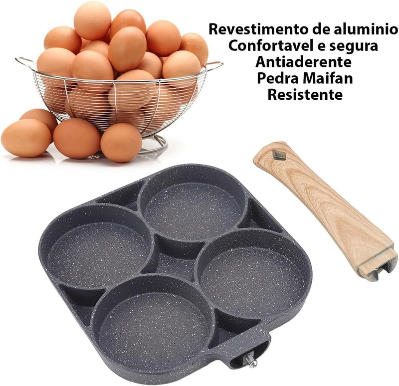 Panela Antiaderente Frigideira 4 Em 1 Para Panquecas Ovos