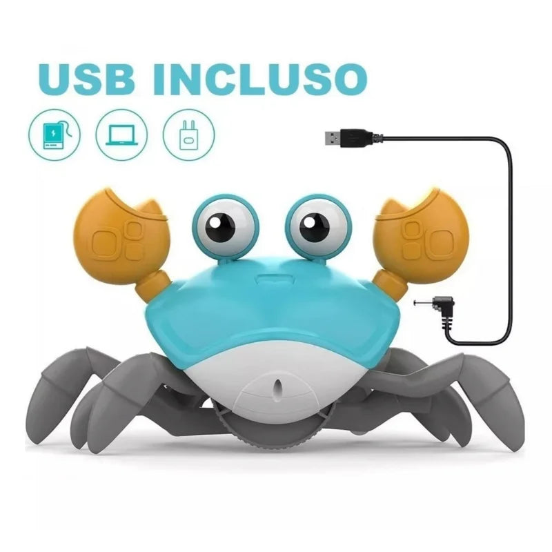 Sr. Caranguejo com Sensor de Obstáculos, música e luzes - USB