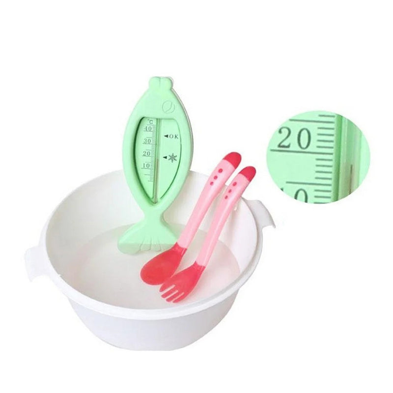 Jogo De Talher Infantil Colher Garfo Para Bebe Térmica Silicone Sensível