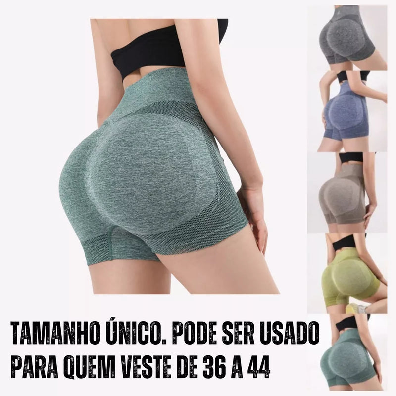 Short Feminino Empina Bumbum Preto - ÚLTIMAS UNIDADES FRETE GRÁTIS