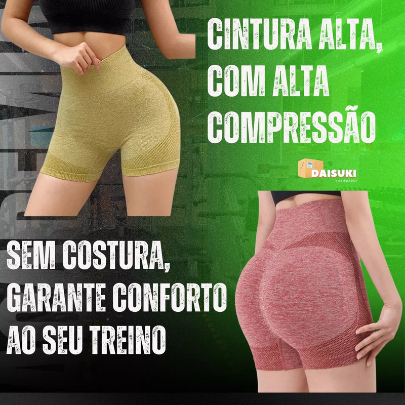 Short Feminino Empina Bumbum Preto - ÚLTIMAS UNIDADES FRETE GRÁTIS