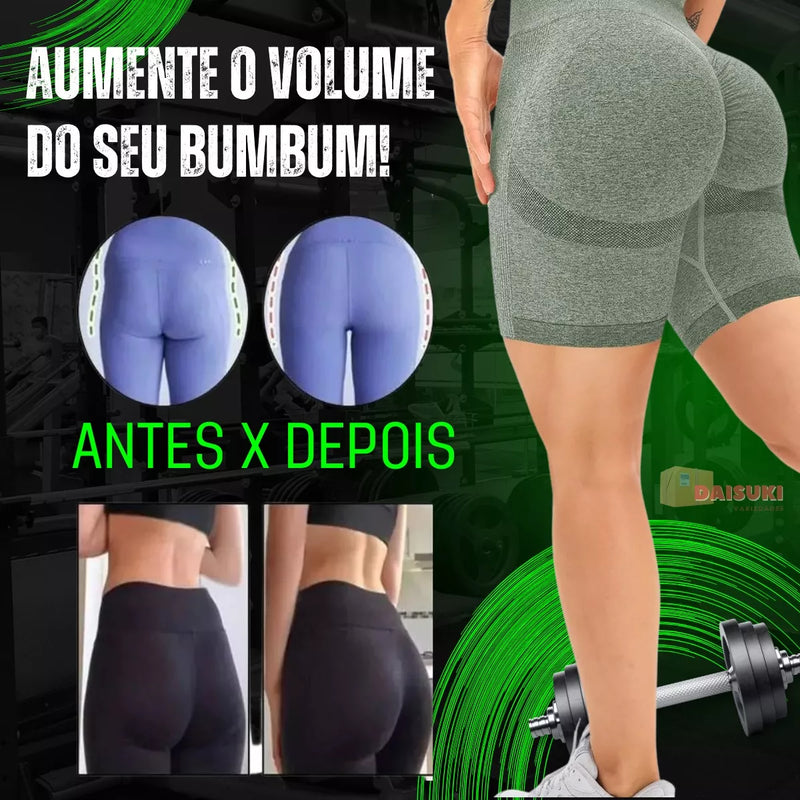 Short Feminino Empina Bumbum Preto - ÚLTIMAS UNIDADES FRETE GRÁTIS