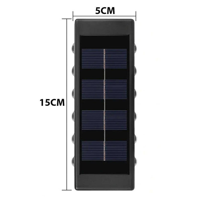 kit com 4 Arandela solar 10 leds jardim escadas muros prova