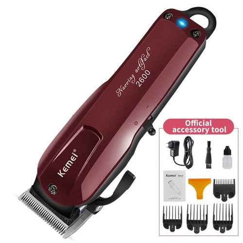 Cortador De Cabelo Kemei Km-2600 Bordô Bivolt