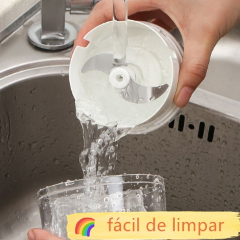 Mini Multiprocessador Triturador Manual 2 Lâminas Inox