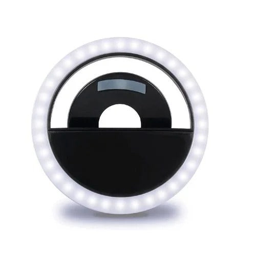 Luz Selfie Ring Light Clipe Anel Led Flash Cel Cor: Preto