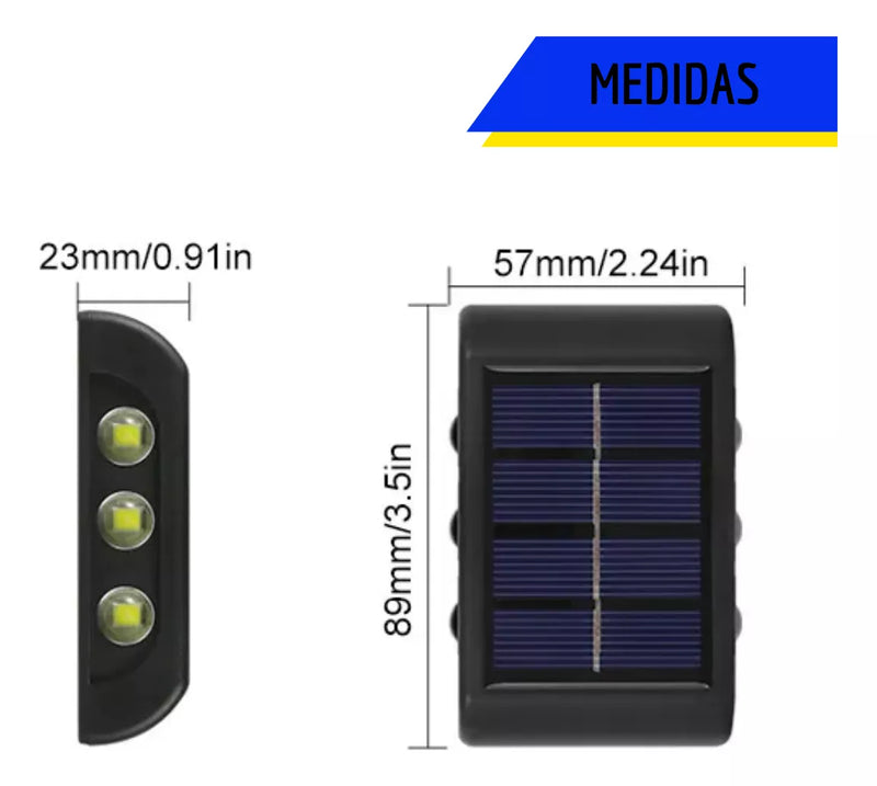 Kit com 4 Arandela solar 6 leds ÚLTIMAS UNIDADES FRETE GRÁTIS